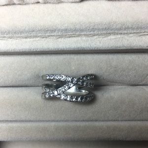 Silver Crystal Ring